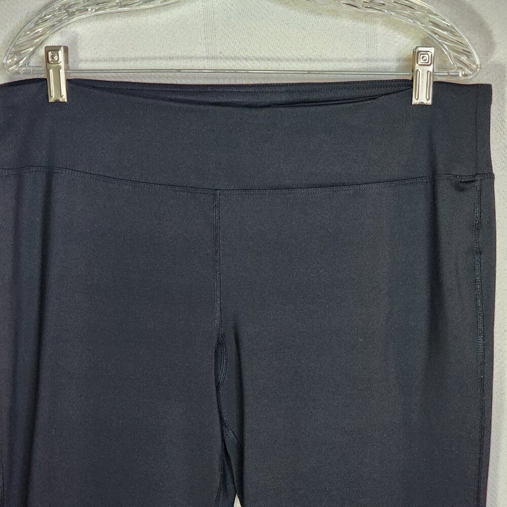 Sport-Tek Ladies NRG Polyester Spandex Black Wide Leg Stretch Fitness Pant Sz XL - Picture 8 of 16